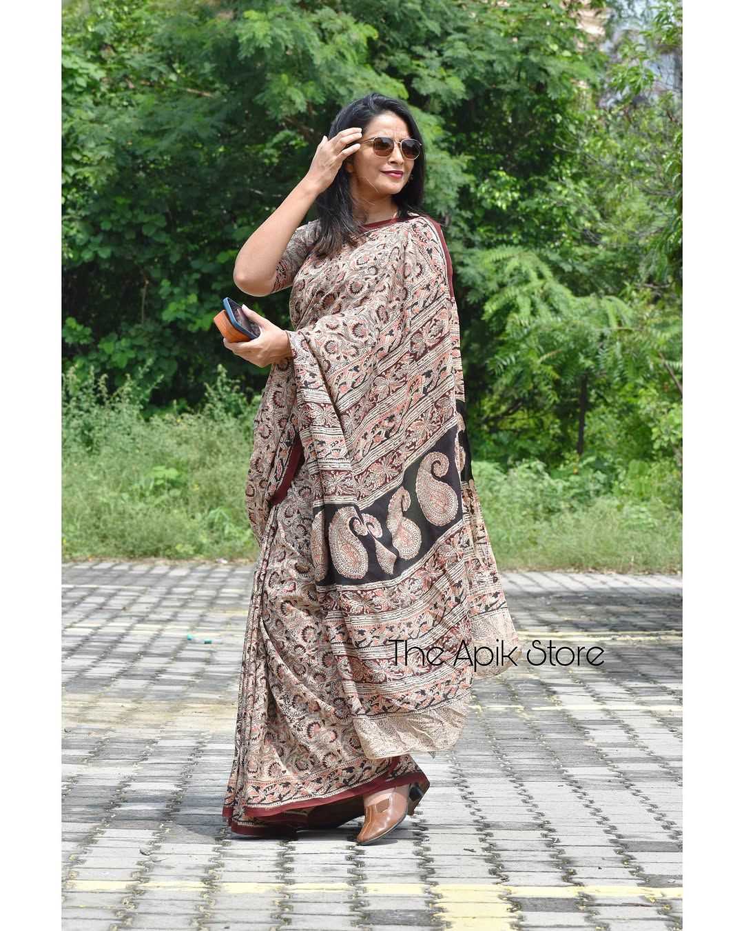 Ynf Soft Cotton KESH690 190 Sarees Wholesale Printed Sarees Chanderi Sarees Kalamkari Sarees Manufacturer- Kapda Export