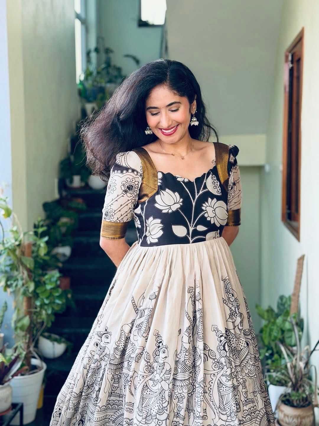 Ynf Soft Dola KESH599 MOKKA Gowns Festive Collections Wholesale Printed Gowns Designer Gowns Onam Collections Manufacturer- Kapda Export