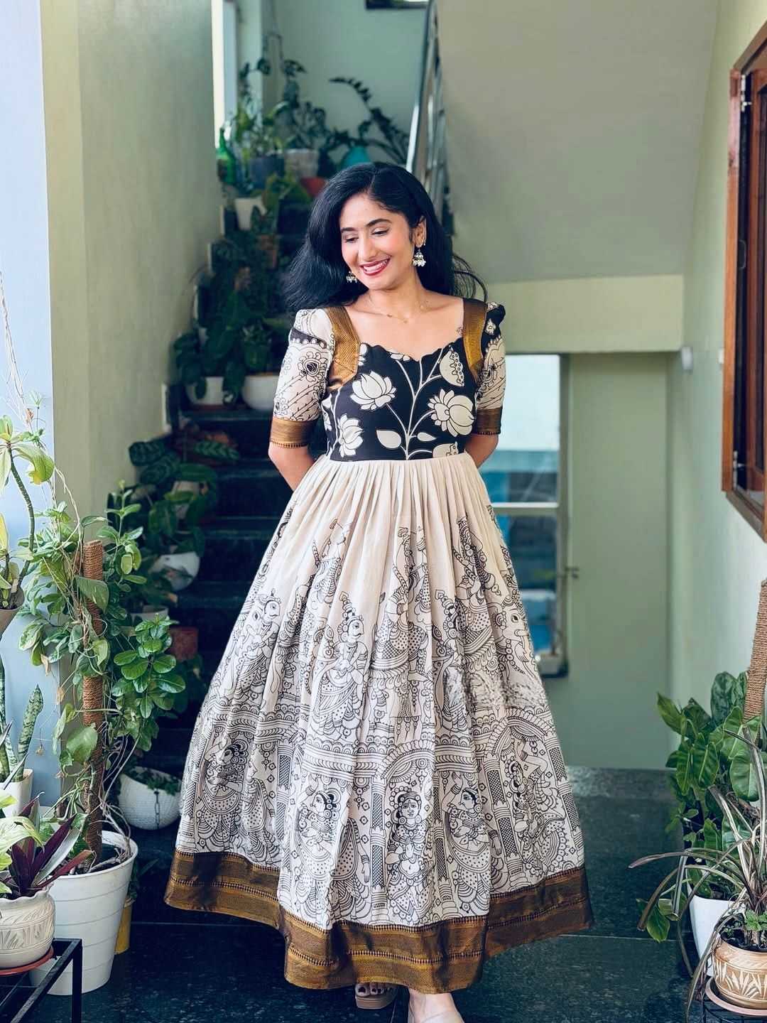 Ynf Soft Dola KESH599 MOKKA Gowns Festive Collections Wholesale Printed Gowns Designer Gowns Onam Collections Manufacturer- Kapda Export