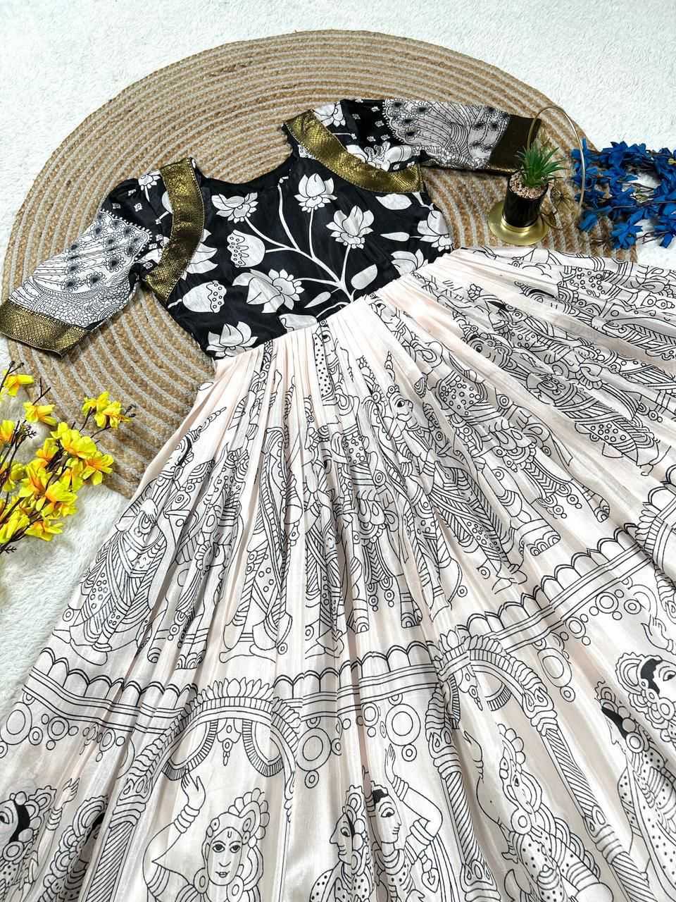 Ynf Soft Dola KESH599 MOKKA Gowns Festive Collections Wholesale Printed Gowns Designer Gowns Onam Collections Manufacturer- Kapda Export