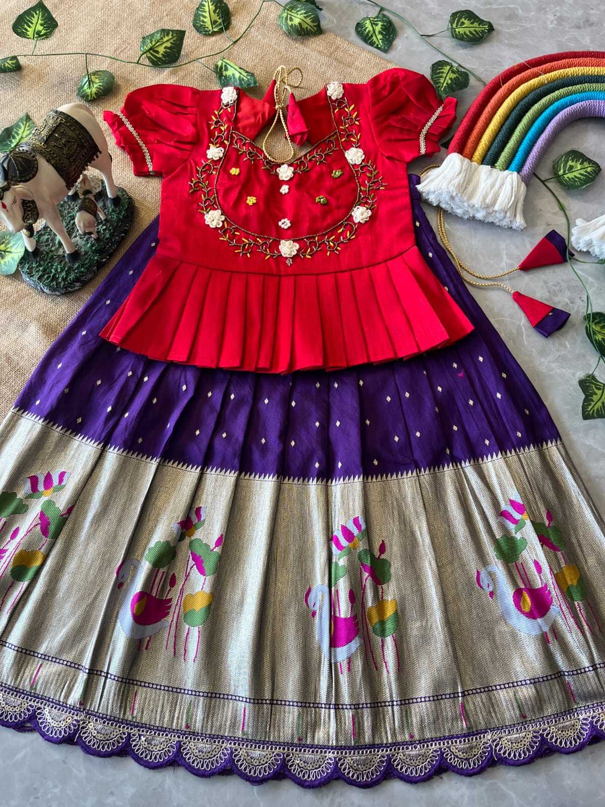 Ynf Soft Dola RIN235 Flamingo Kids Wear Wholesale Kids Lehenga Kids Designer Frock Kids Festive Wear Manufacturer- Kapda Export