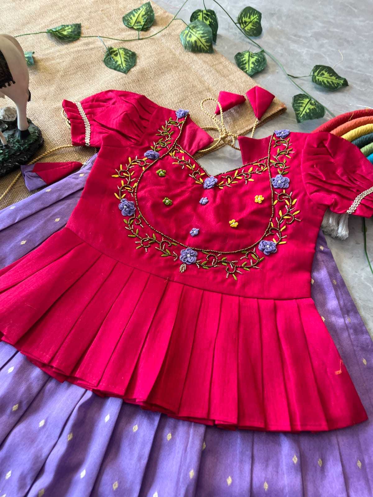 Ynf Soft Dola RIN235 Flamingo Kids Wear Wholesale Kids Lehenga Kids Designer Frock Kids Festive Wear Manufacturer- Kapda Export