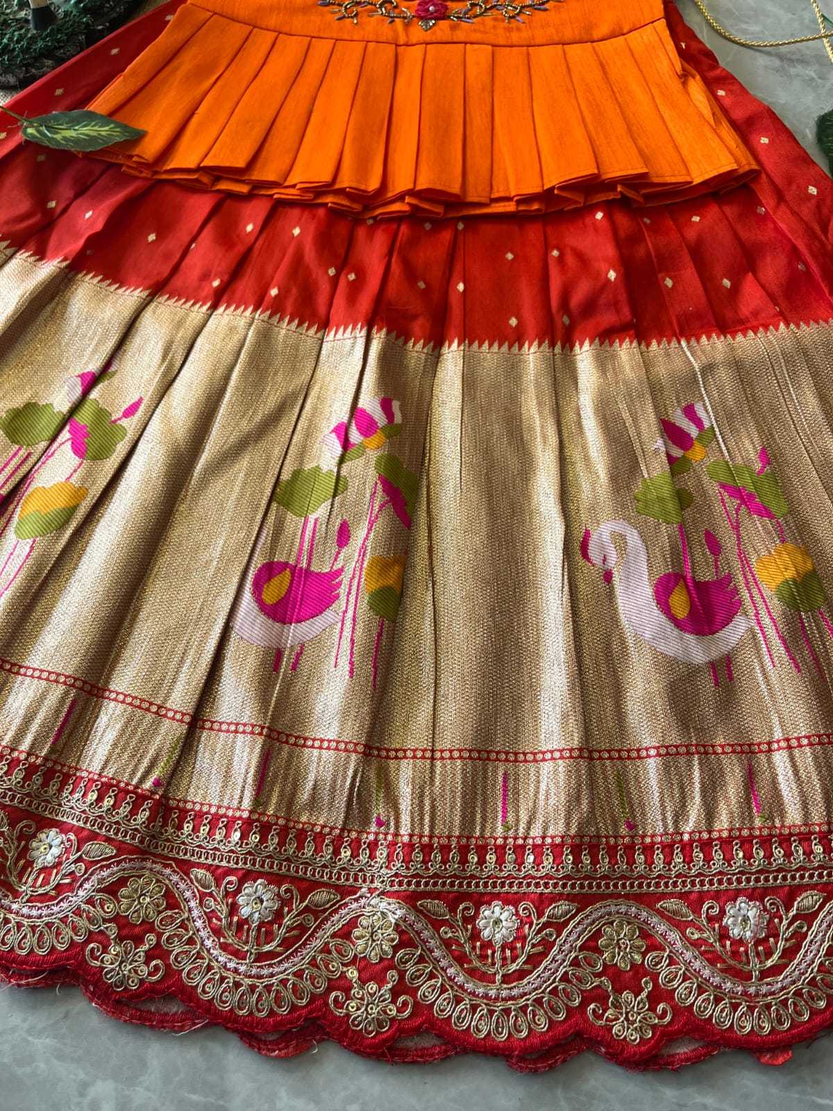 Ynf Soft Dola RIN235 Flamingo Kids Wear Wholesale Kids Lehenga Kids Designer Frock Kids Festive Wear Manufacturer- Kapda Export