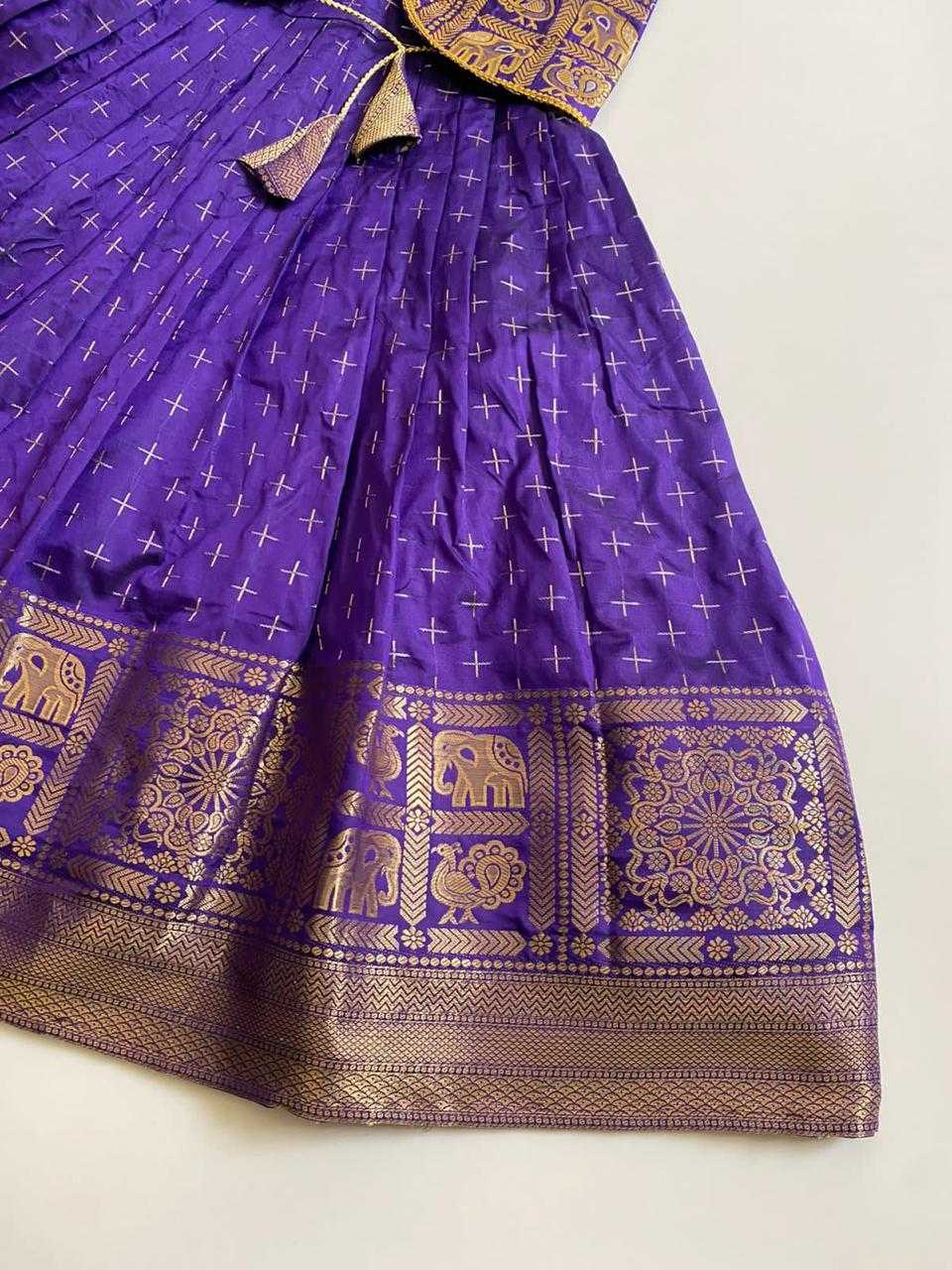 Ynf Soft Dola RIN235 Golden Kids Wear Wholesale Kids Gown Kids Festive Wear Kids Party Wear Ethnic Manufacturer- Kapda Export