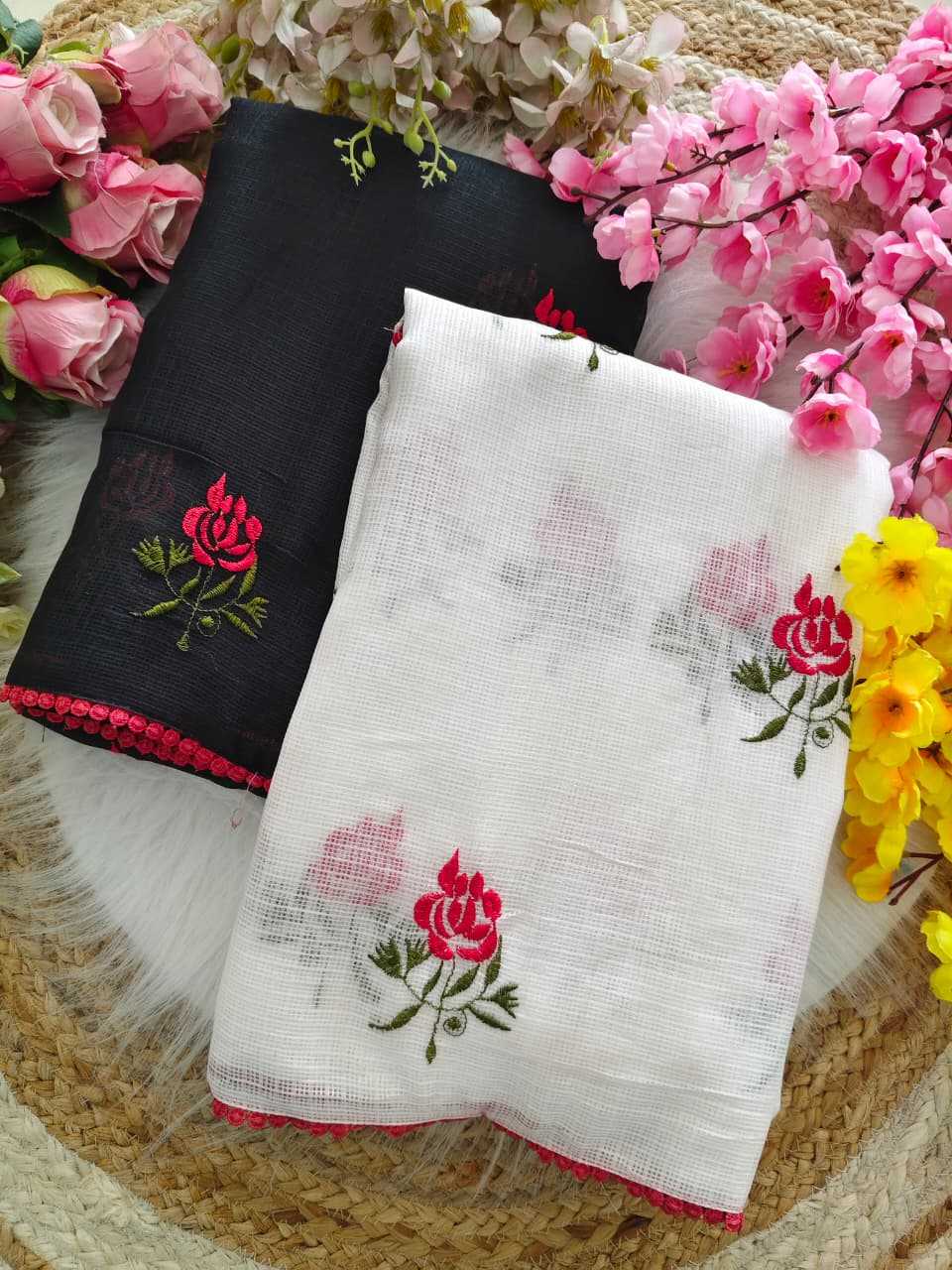 Ynf Soft Kota KESH682 Rose Butti Sarees Festive Collections Wholesale Kota Doria Sarees Lace Border Sarees Sarees With Blouse Manufacturer- Kapda Export