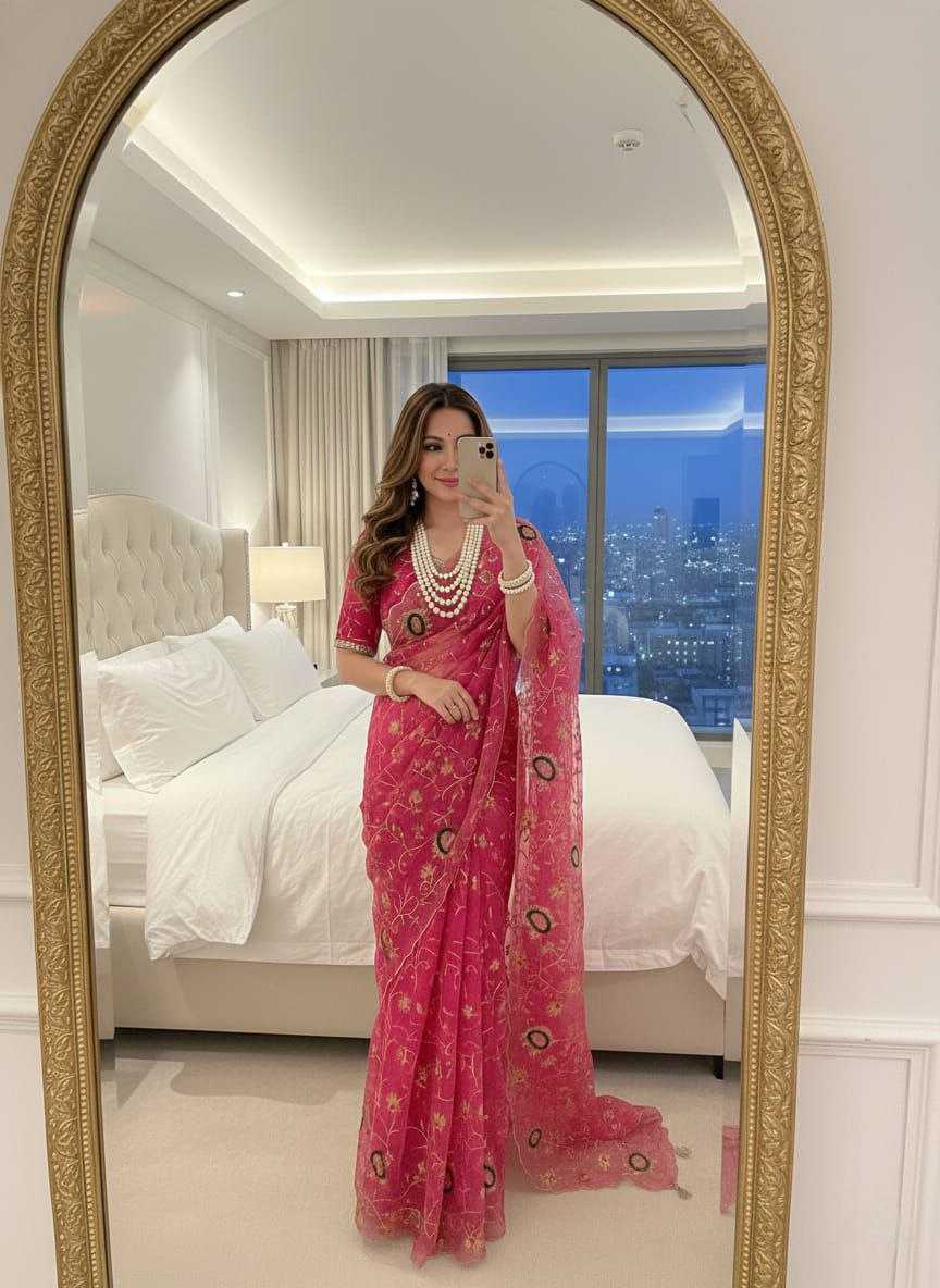 Ynf Soft Linen Jari KESH589 Akshi Sarees Wholesale Sequence Sarees Tissue Silk Saree Embroidered Sarees Manufacturer- Kapda Export