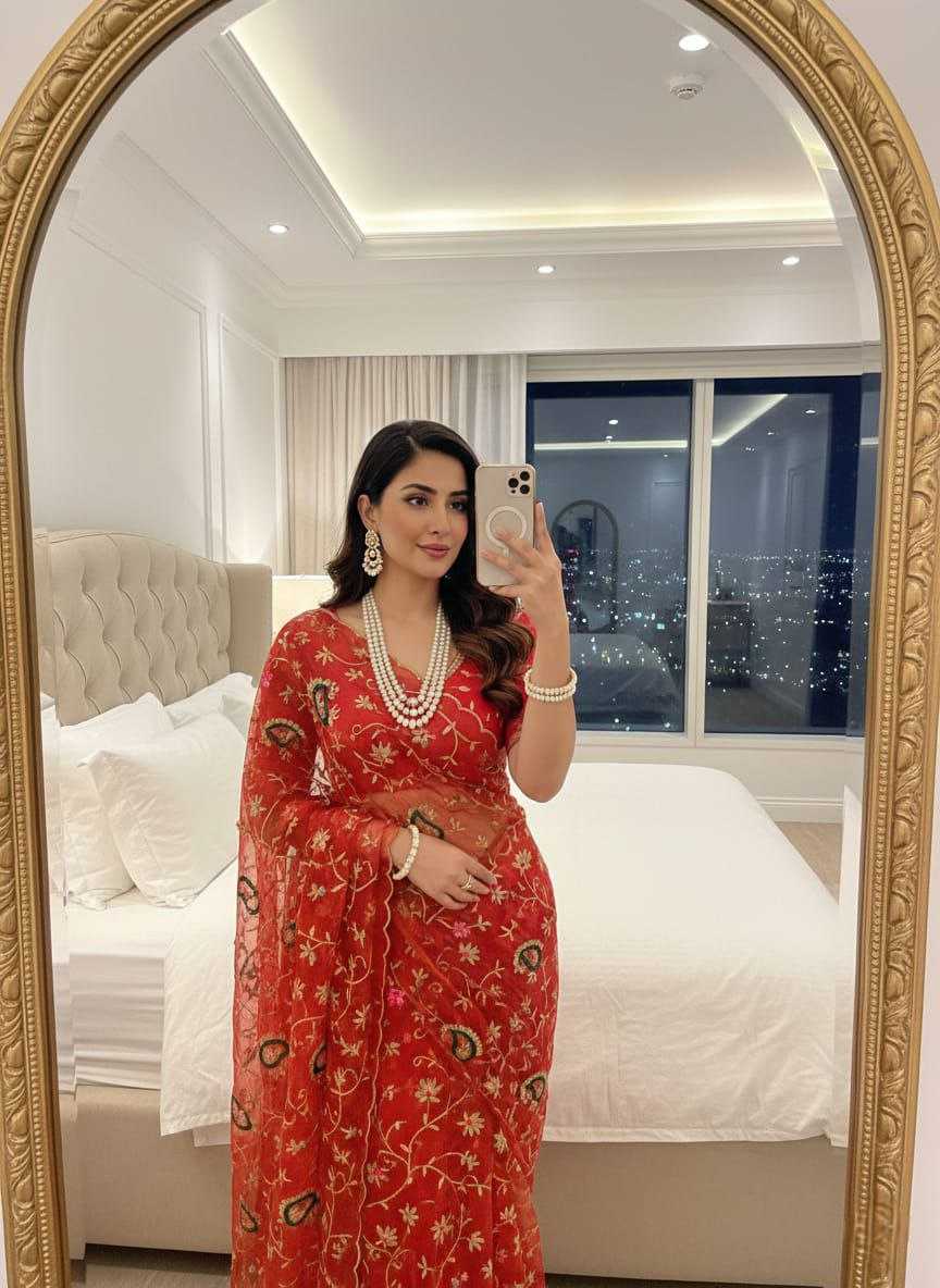 Ynf Soft Linen Jari KESH589 Akshi Sarees Wholesale Sequence Sarees Tissue Silk Saree Embroidered Sarees Manufacturer- Kapda Export