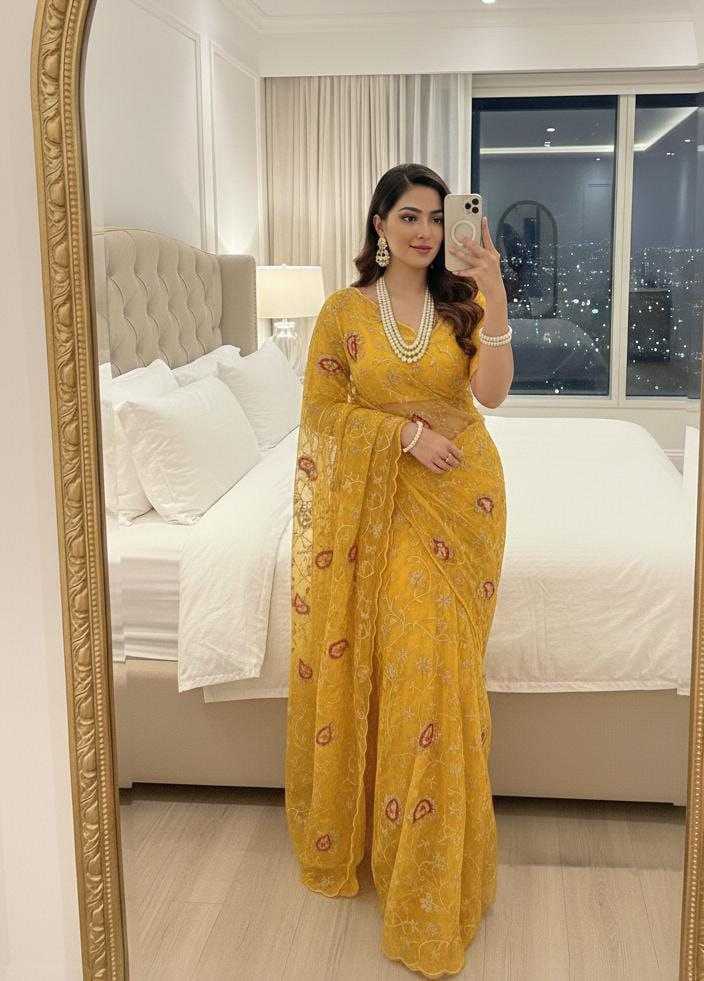 Ynf Soft Linen Jari KESH589 Akshi Sarees Wholesale Sequence Sarees Tissue Silk Saree Embroidered Sarees Manufacturer- Kapda Export