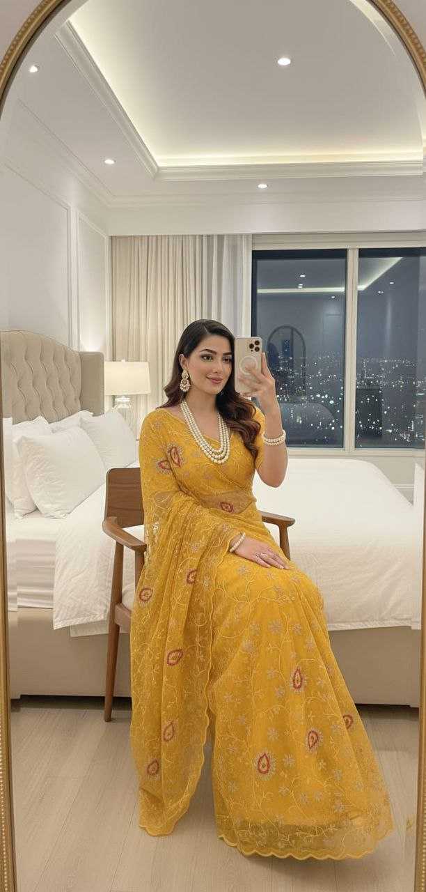 Ynf Soft Linen Jari KESH589 Akshi Sarees Wholesale Sequence Sarees Tissue Silk Saree Embroidered Sarees Manufacturer- Kapda Export