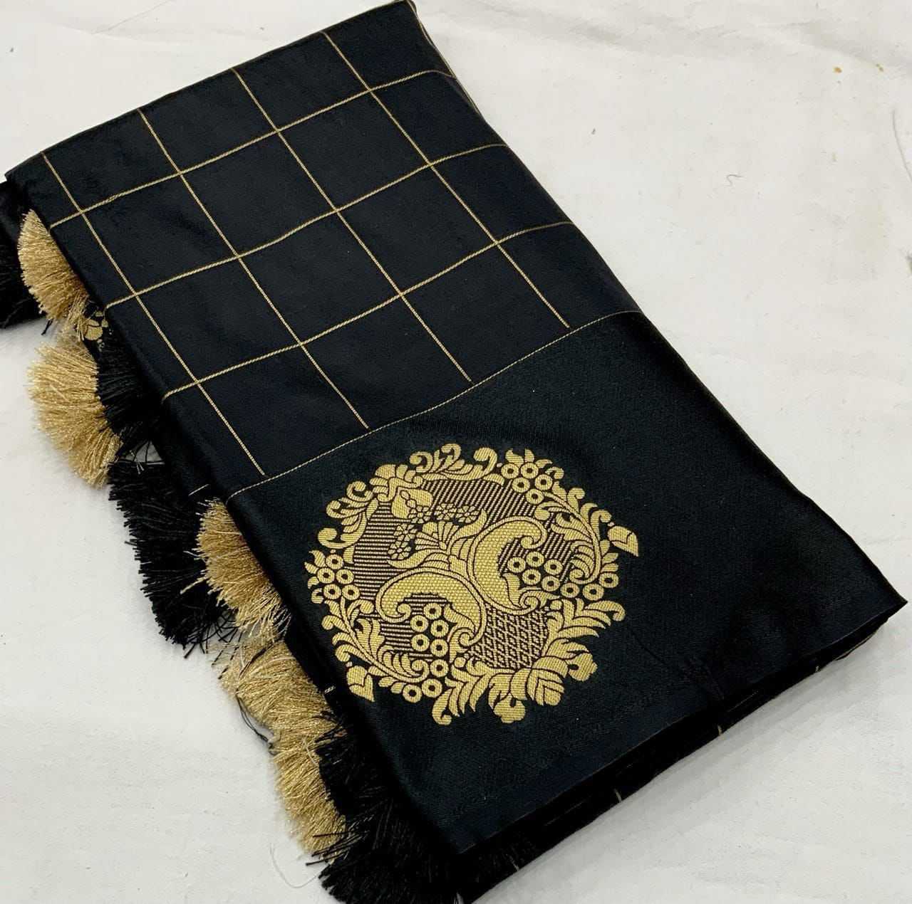 Ynf Soft Silk KESH433 172 Sarees Silk Sarees Wholesale Party Wear Sarees Black Sarees Designer Silk Sarees Manufacturer- Kapda Export