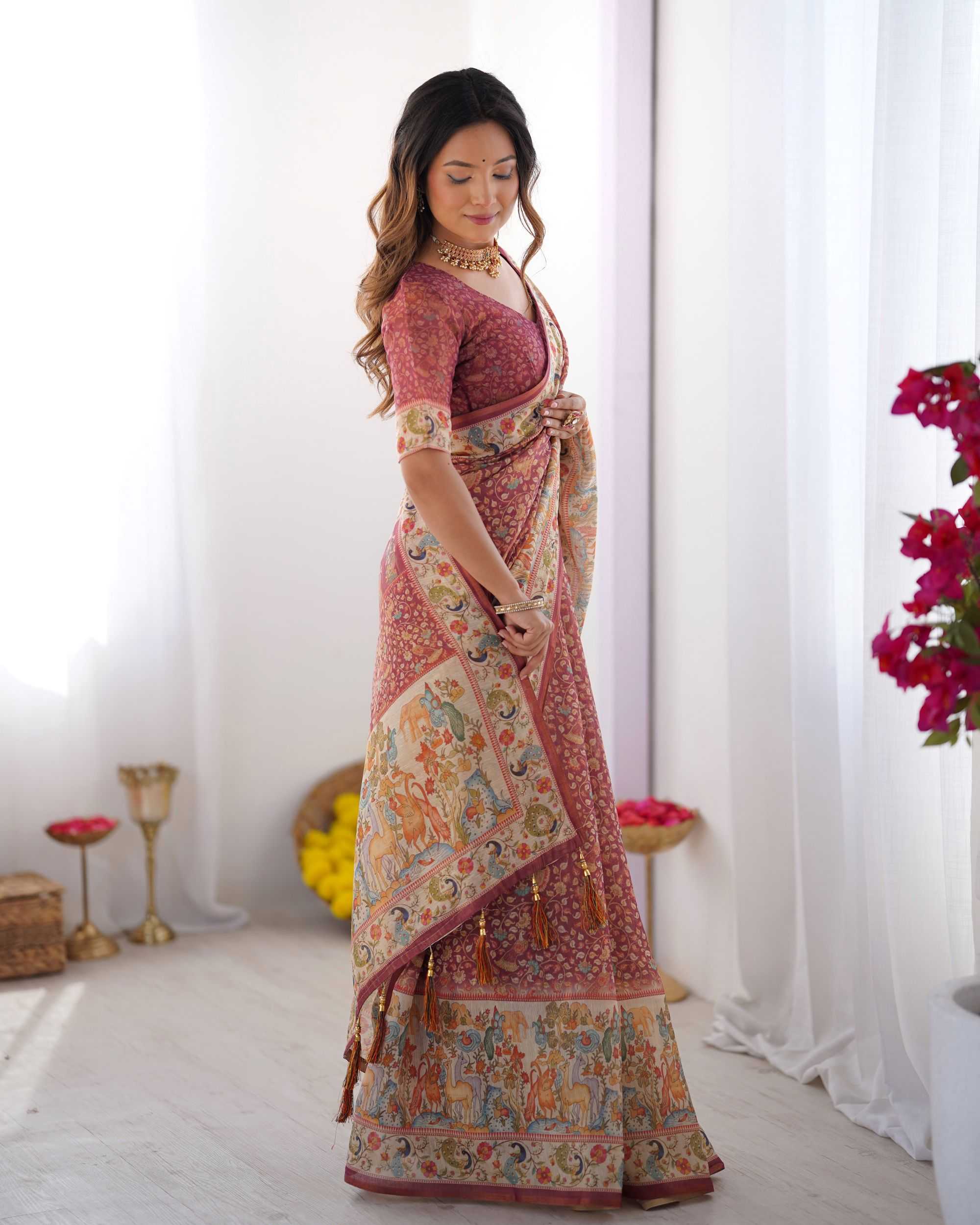 Ynf Soft Smooth KESH719 206 Sarees Wholesale Pre Draped Saree Lightweight Sarees Festive Sarees Manufacturer- Kapda Export