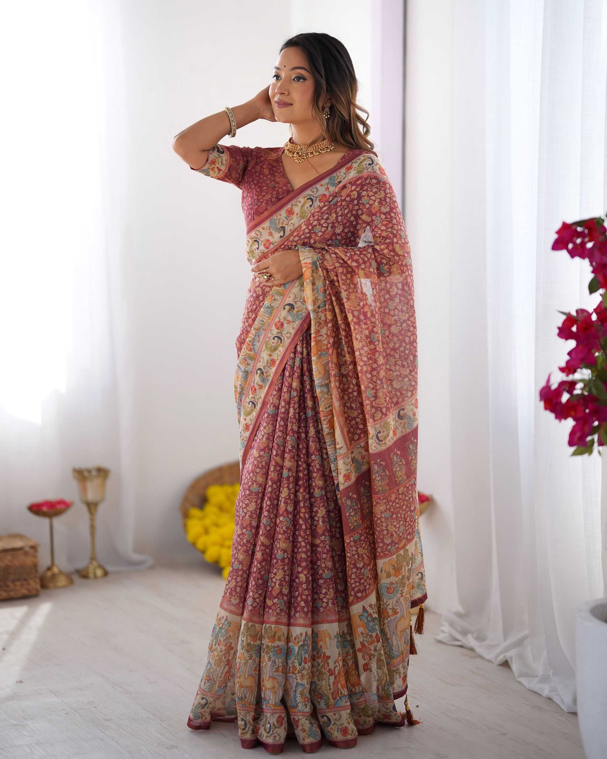 Ynf Soft Smooth KESH719 206 Sarees Wholesale Pre Draped Saree Lightweight Sarees Festive Sarees Manufacturer- Kapda Export