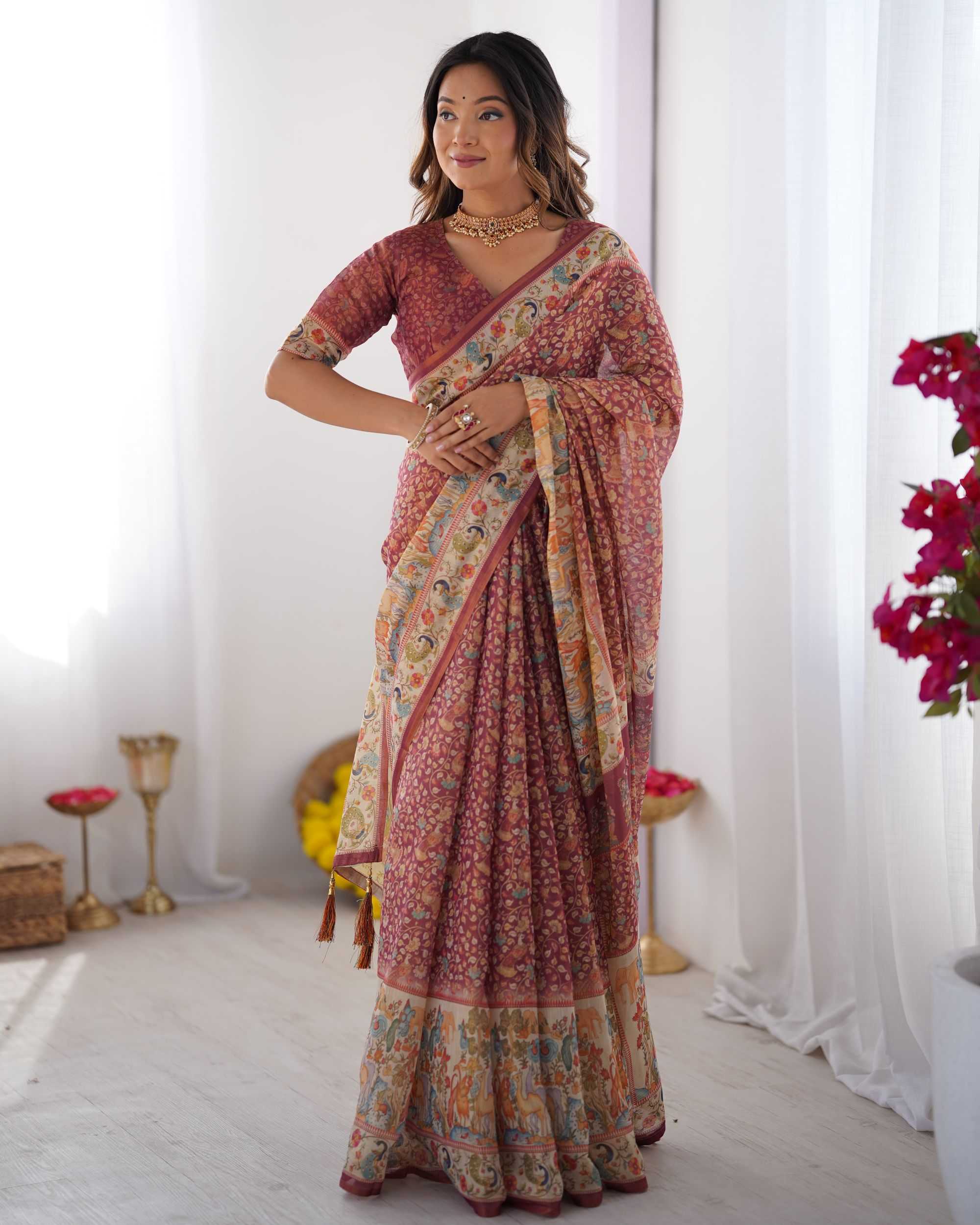 Ynf Soft Smooth KESH719 206 Sarees Wholesale Pre Draped Saree Lightweight Sarees Festive Sarees Manufacturer- Kapda Export