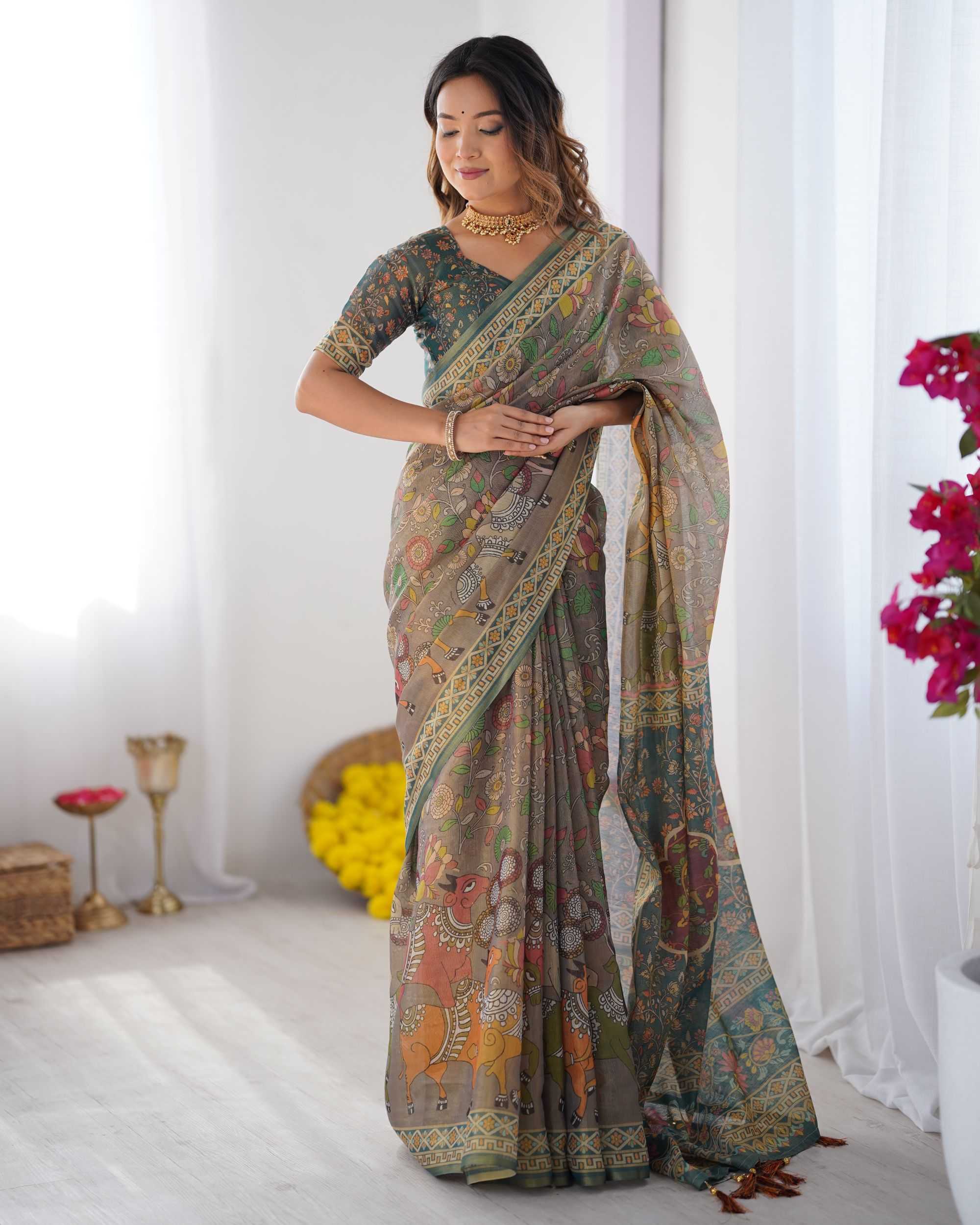 Ynf Soft Smooth KESH719 210 Sarees Wholesale Indian Sarees Pre Draped Saree Lightweight Sarees Manufacturer- Kapda Export
