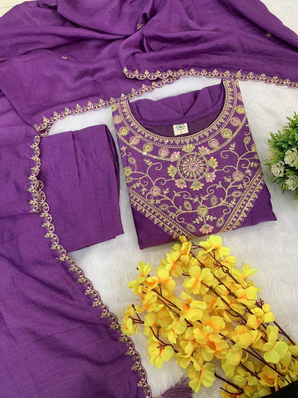 Ynf Soft Vichitra KESH654 Vichitra Suits & Dresses Wholesale Embroidery Suits Anarkali Suits Designer Suits Manufacturer- Kapda Export