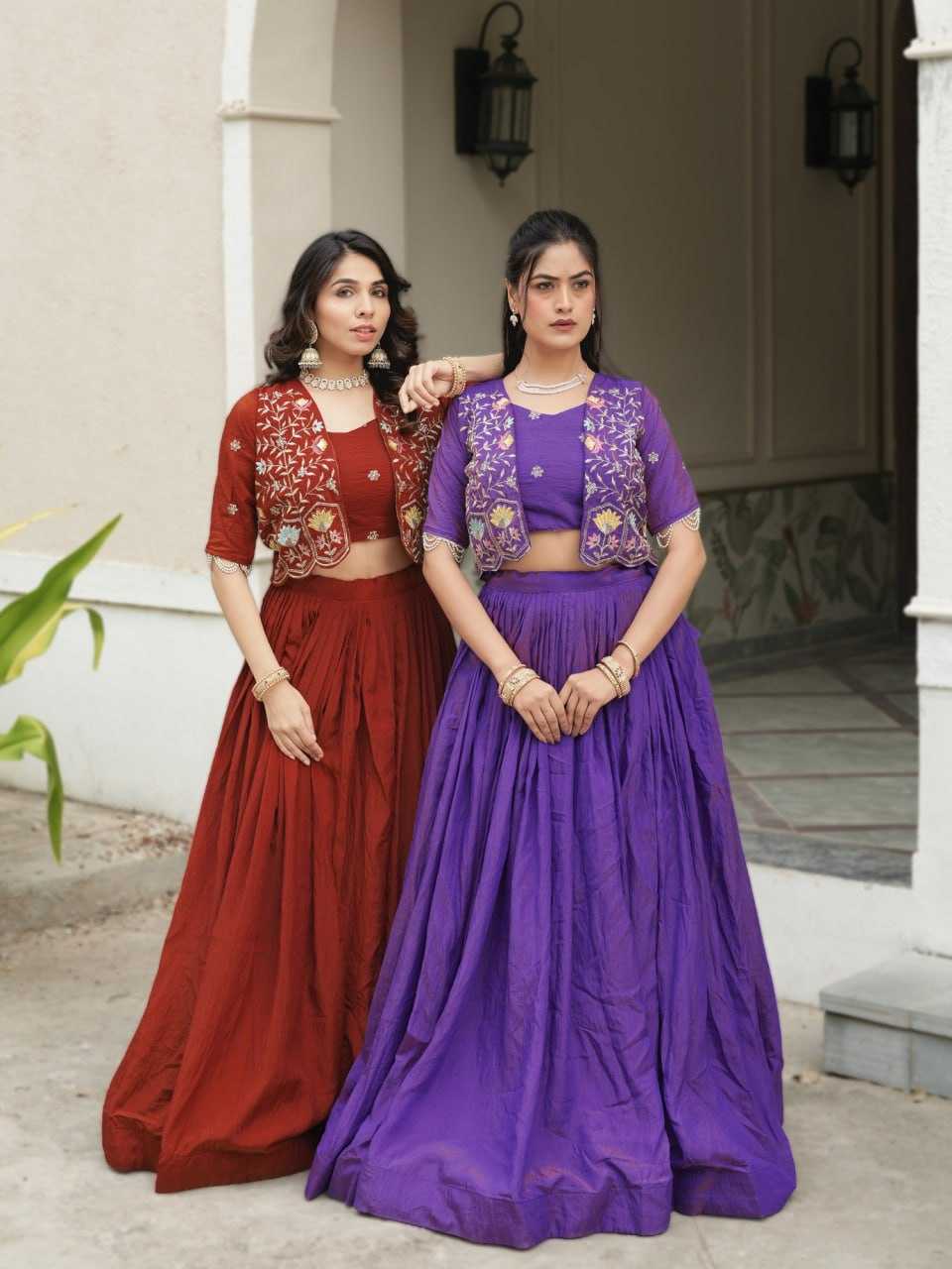 Ynf Soft Vichitra Vichitra Silk RIN119 8228 Lehengas Wholesale Wedding Lehenga Embroidered Lehenga Jacket Style Lehenga Manufacturer- Kapda Export