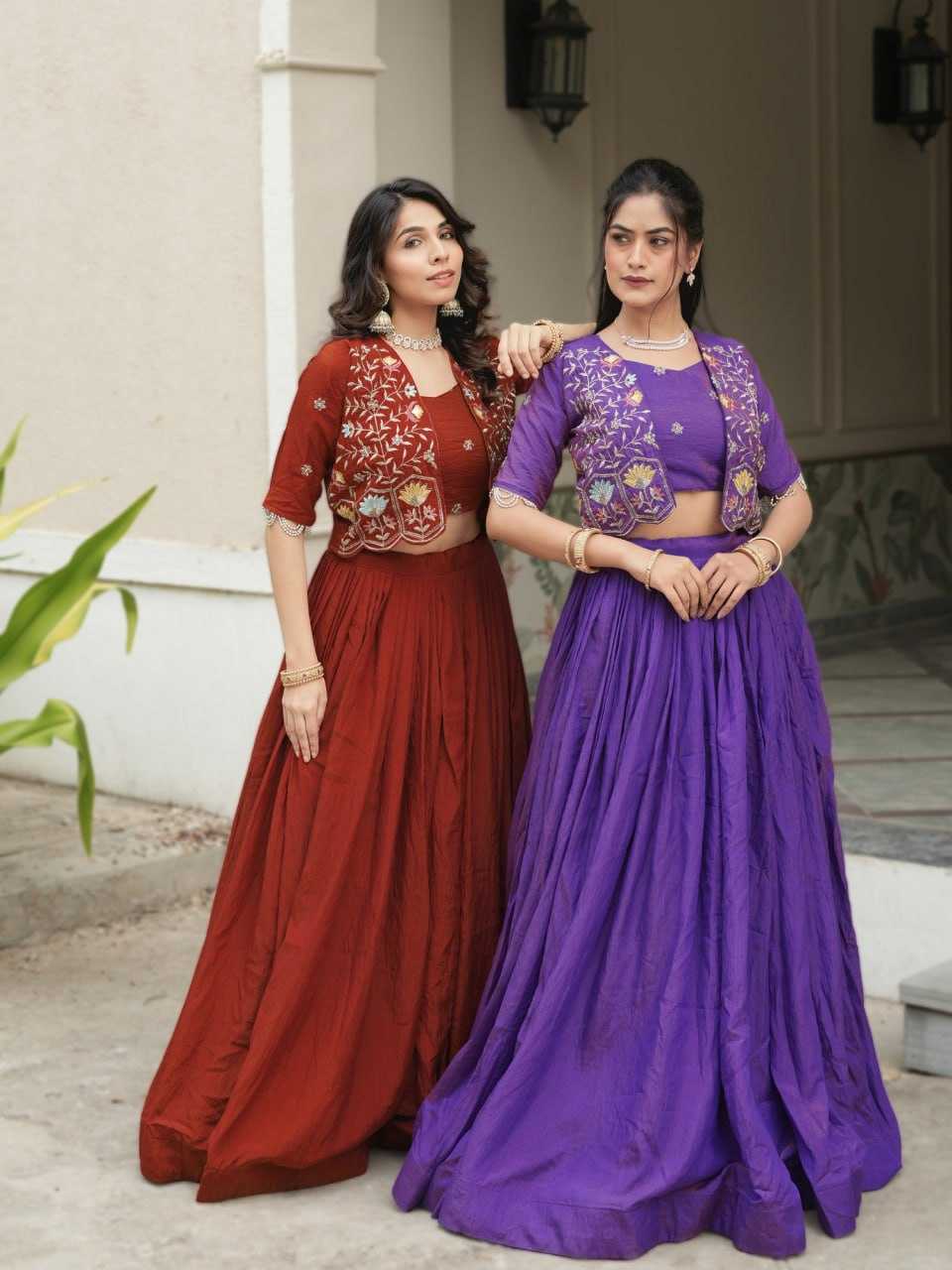 Ynf Soft Vichitra Vichitra Silk RIN119 8228 Lehengas Wholesale Wedding Lehenga Embroidered Lehenga Jacket Style Lehenga Manufacturer- Kapda Export