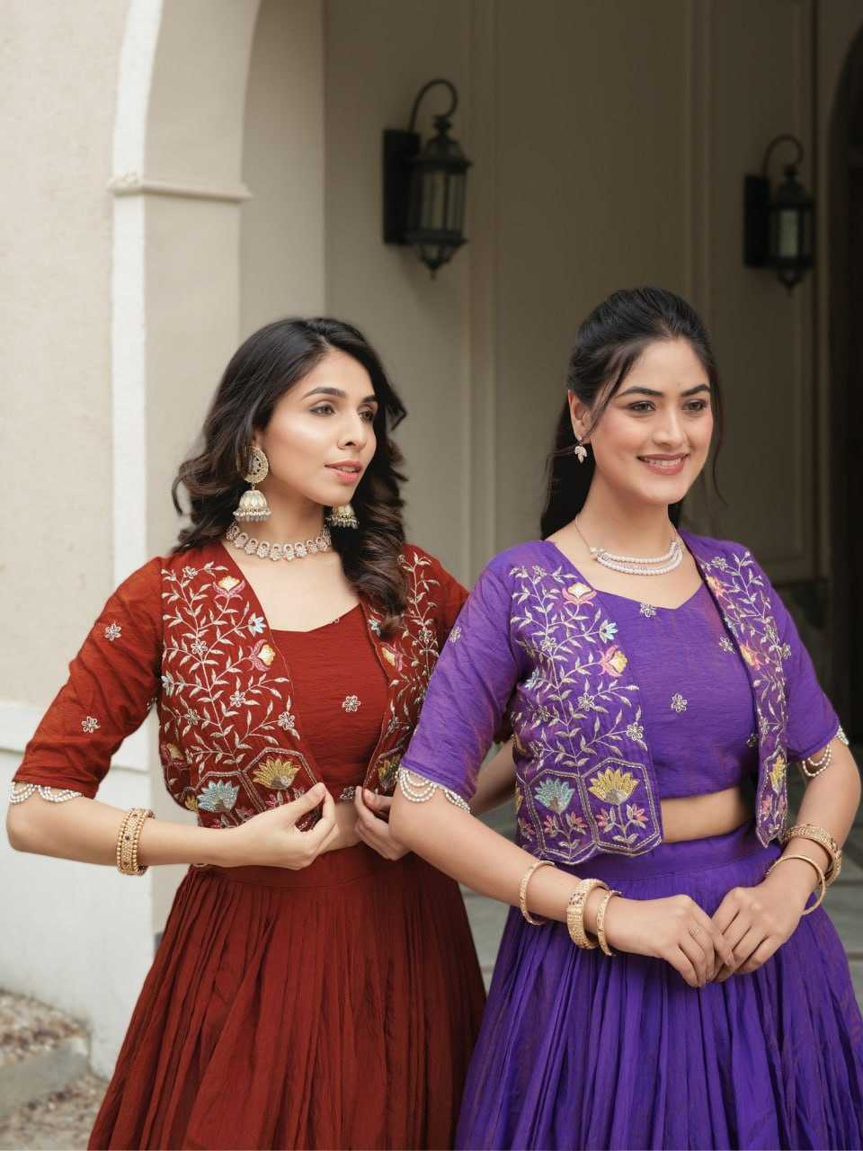 Ynf Soft Vichitra Vichitra Silk RIN119 8228 Lehengas Wholesale Wedding Lehenga Embroidered Lehenga Jacket Style Lehenga Manufacturer- Kapda Export