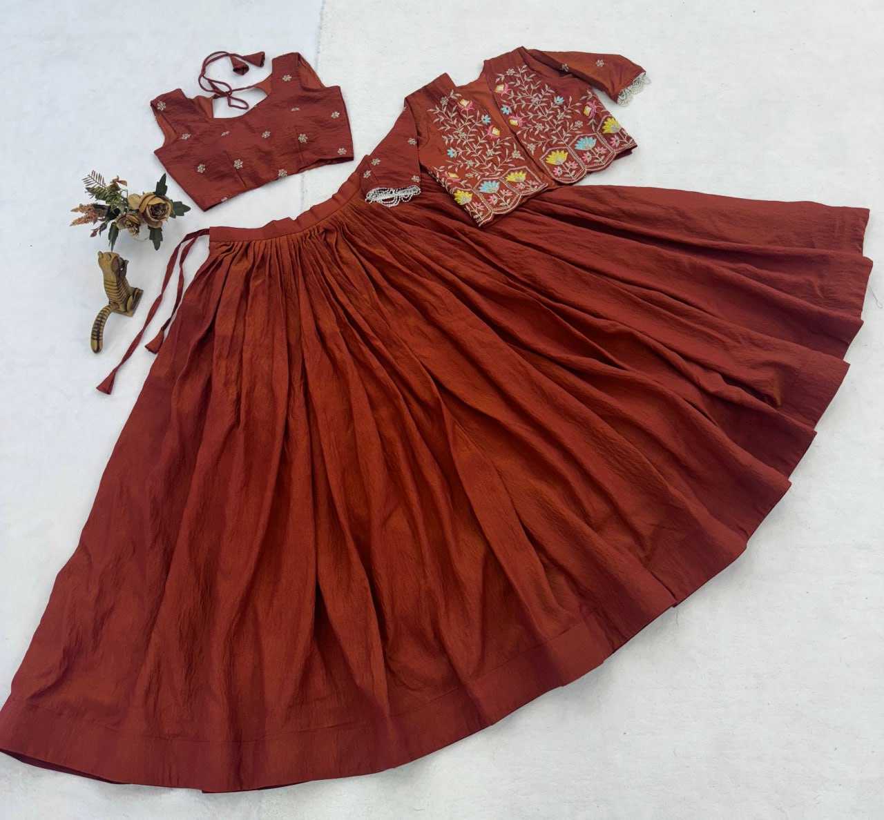 Ynf Soft Vichitra Vichitra Silk RIN119 8228 Lehengas Wholesale Wedding Lehenga Embroidered Lehenga Jacket Style Lehenga Manufacturer- Kapda Export