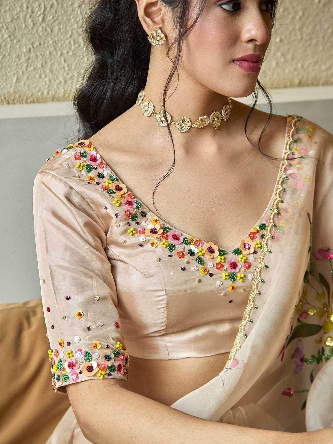 Ynf Tabby Silk KESH600 Laila Sarees Wholesale Printed Sarees Sequin Sarees Hand Work Sarees Manufacturer- Kapda Export