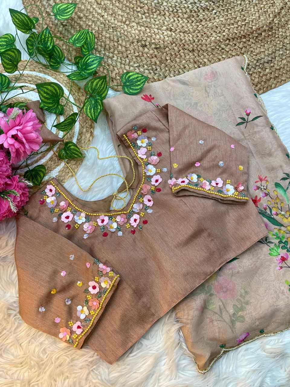 Ynf Tabby Silk KESH600 Laila Sarees Wholesale Printed Sarees Sequin Sarees Hand Work Sarees Manufacturer- Kapda Export