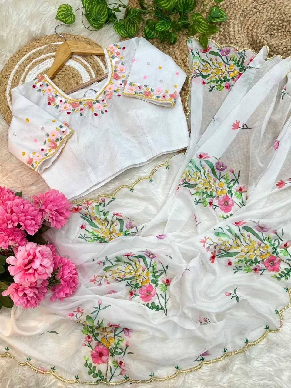 Ynf Tabby Silk KESH600 Laila Sarees Wholesale Printed Sarees Sequin Sarees Hand Work Sarees Manufacturer- Kapda Export