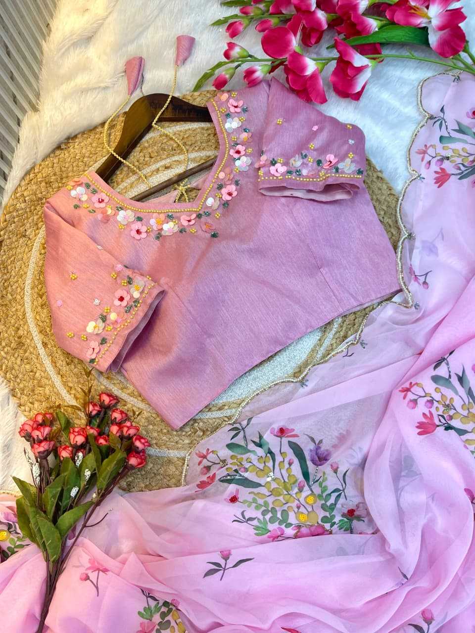 Ynf Tabby Silk KESH600 Laila Sarees Wholesale Printed Sarees Sequin Sarees Hand Work Sarees Manufacturer- Kapda Export