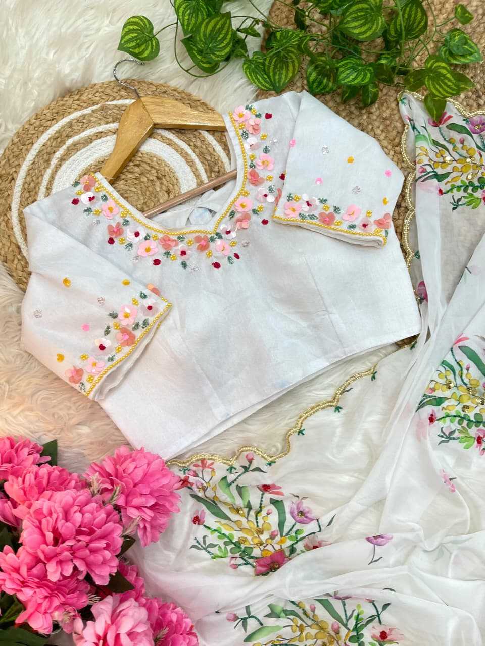 Ynf Tabby Silk KESH600 Laila Sarees Wholesale Printed Sarees Sequin Sarees Hand Work Sarees Manufacturer- Kapda Export