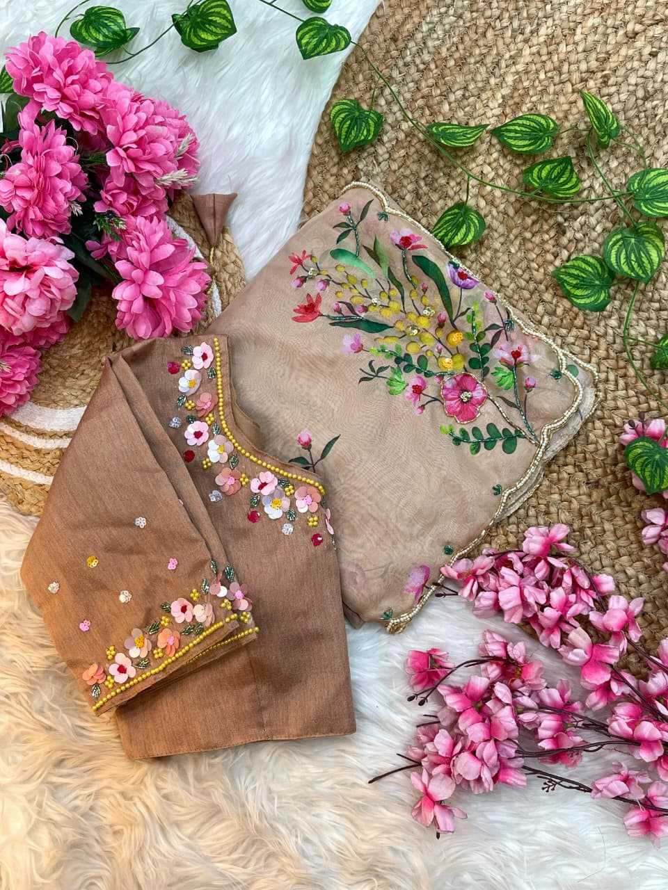 Ynf Tabby Silk KESH600 Laila Sarees Wholesale Printed Sarees Sequin Sarees Hand Work Sarees Manufacturer- Kapda Export