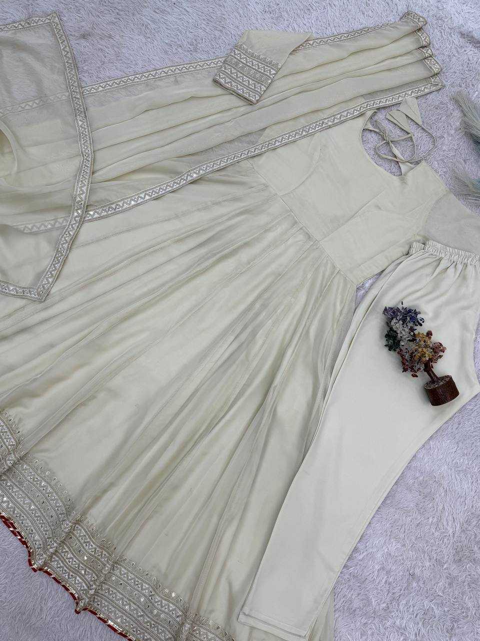 Ynf Tabby Silk Organza KESH159 638 Gowns Festive Collections Wholesale Embroidered Gown Sequin Gowns Lace Gowns Manufacturer- Kapda Export