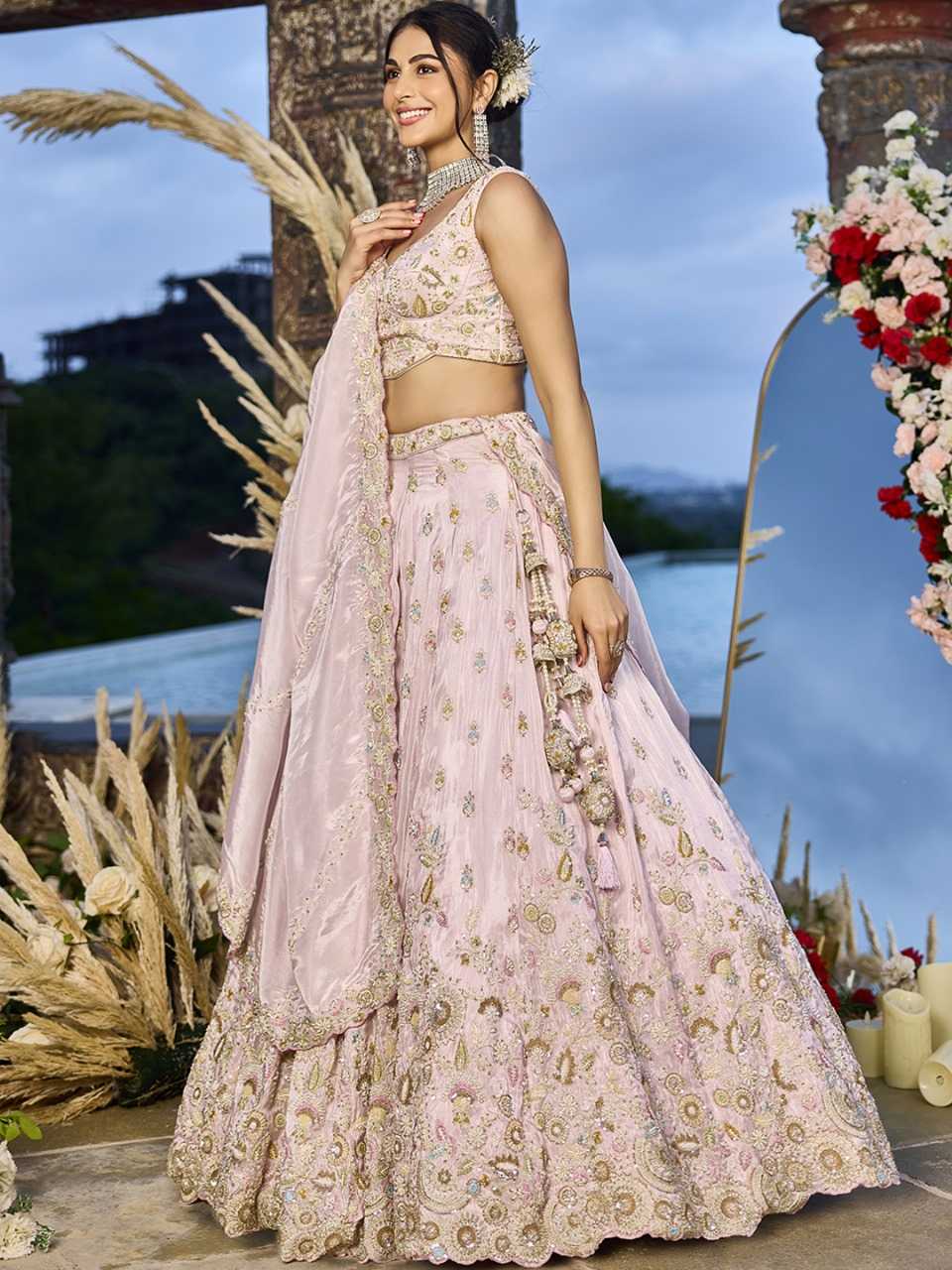 Ynf Tissue KESH530 ADORN CRAFT 6186 Lehengas Wholesale Bridal Lehenga Wedding Lehenga Sequins Lehenga Manufacturer- Kapda Export