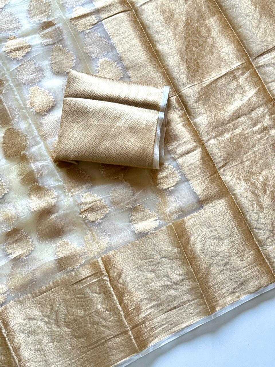 Ynf Tissue KESH681 Organza Sarees Wholesale Tissue Silk Saree Butta Sarees Jacquard Saree Manufacturer- Kapda Export