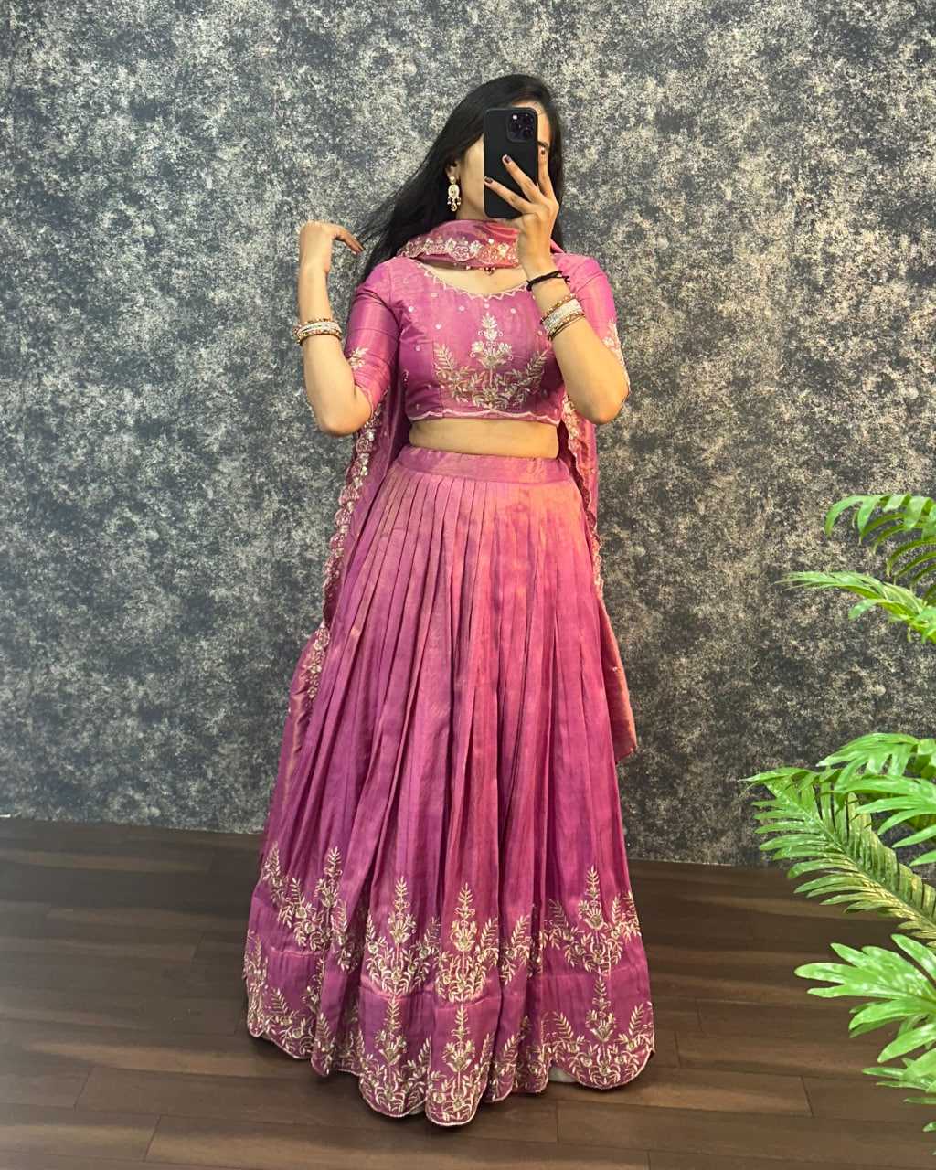Ynf Tissue KESH723 1001 Lehengas Festive Collections Wholesale Embroidered Lehenga Lehenga With Dupatta Lehenga With Blouse Manufacturer- Kapda Export
