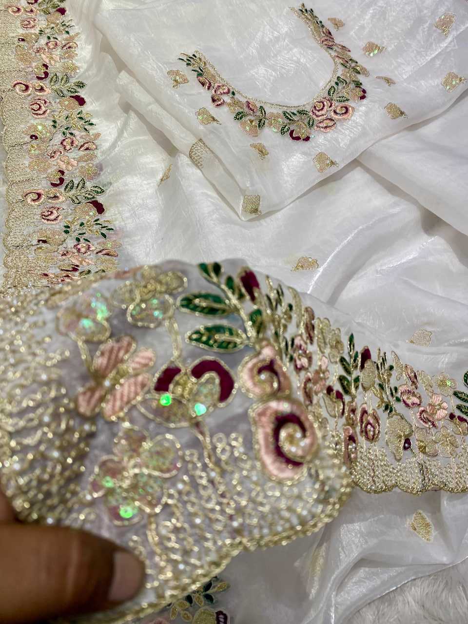 Ynf Tissue RIN164 106 Sarees Festive Collections Wholesale Organza Sarees Embroidered Sarees Stone Work Saree Manufacturer- Kapda Export