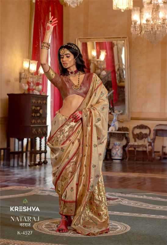 Ynf Tissue Silk KESH530 Kreshva Nataraj 4527 Sarees Wholesale Designer Sarees Organza Sarees Tissue Silk Saree Manufacturer- Kapda Export