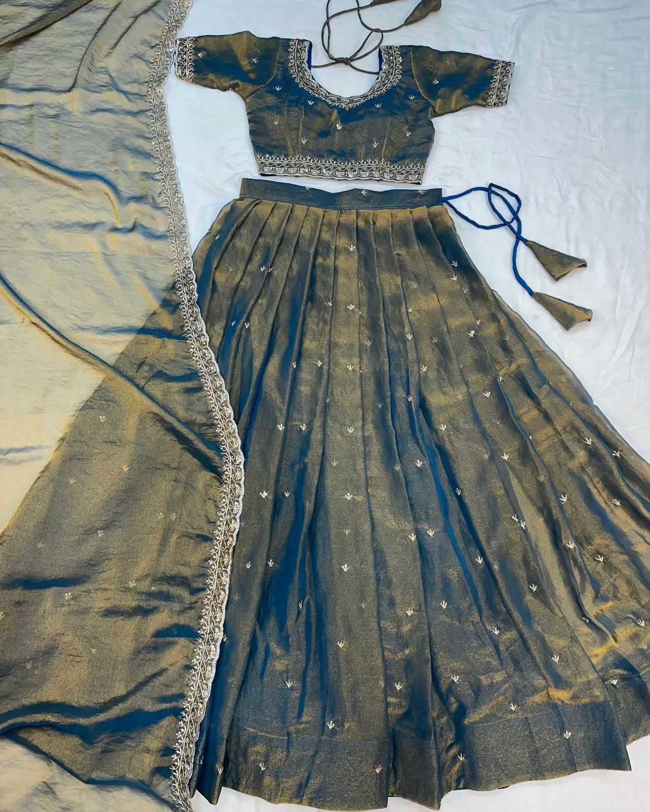 Ynf Tissue Silk KESH599 PRIMARY Lehengas Wholesale Designer Lehenga Silk Lehenga Embroidered Lehenga Manufacturer- Kapda Export