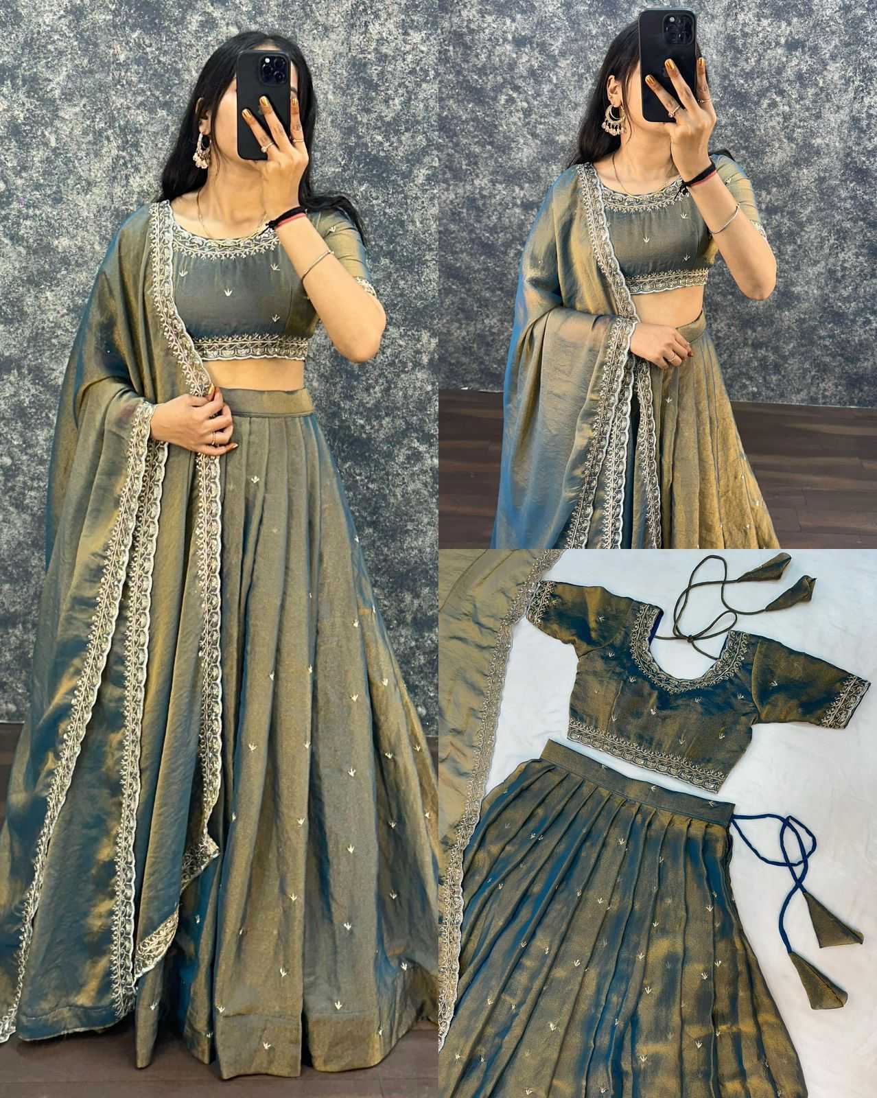 Ynf Tissue Silk KESH599 PRIMARY Lehengas Wholesale Designer Lehenga Silk Lehenga Embroidered Lehenga Manufacturer- Kapda Export
