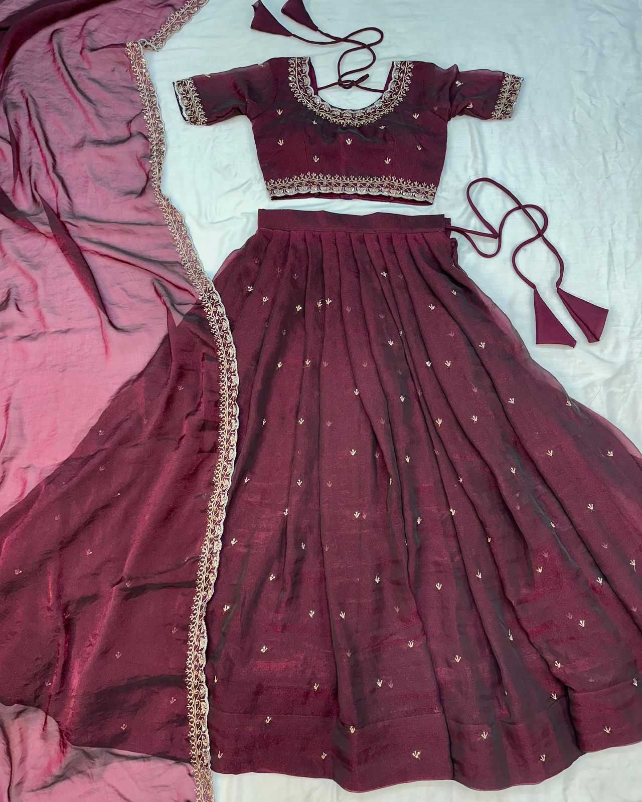 Ynf Tissue Silk KESH599 PRIMARY Lehengas Wholesale Designer Lehenga Silk Lehenga Embroidered Lehenga Manufacturer- Kapda Export