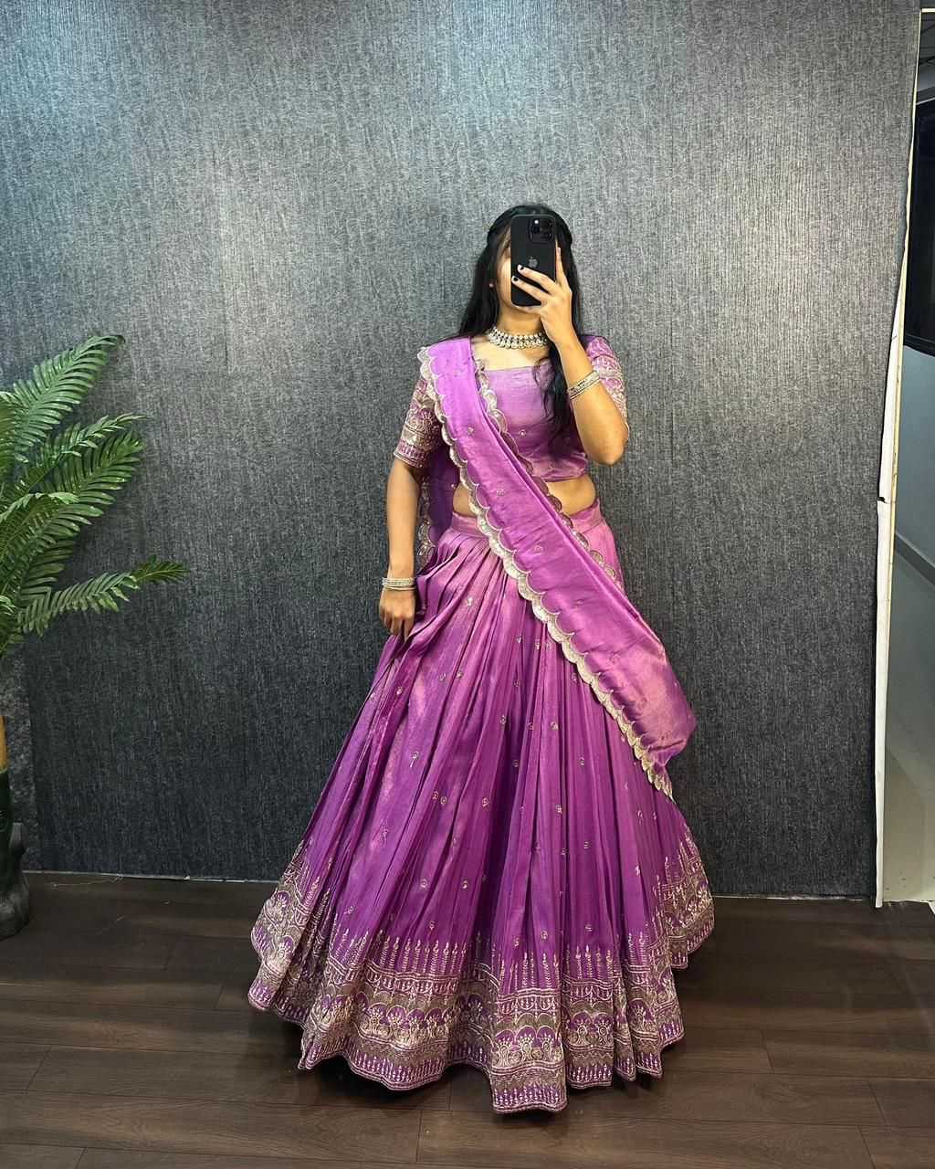 Ynf Tissue Silk KESH599 SOUTH TISSU Lehengas Wholesale Designer Lehenga Silk Lehenga Embroidered Lehenga Manufacturer- Kapda Export