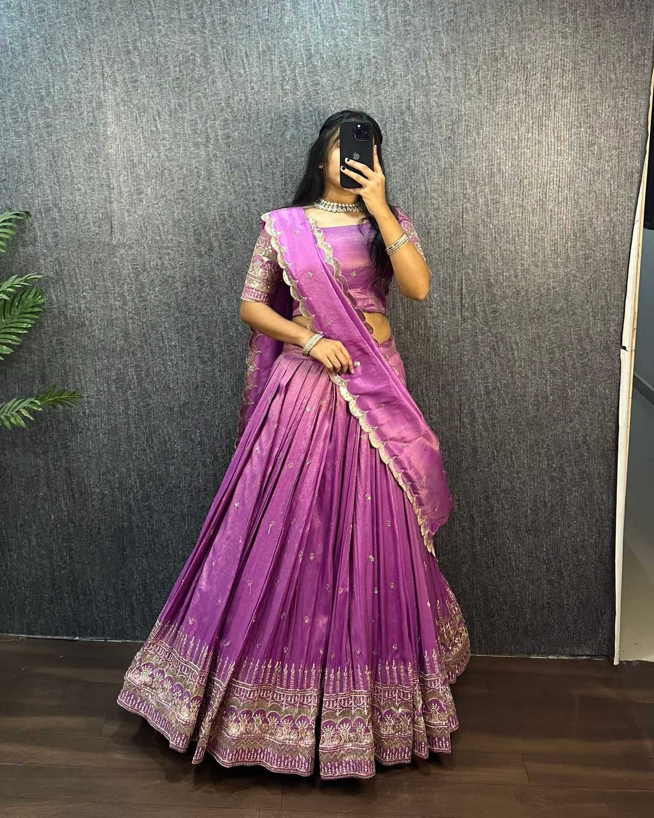 Ynf Tissue Silk KESH599 SOUTH TISSU Lehengas Wholesale Designer Lehenga Silk Lehenga Embroidered Lehenga Manufacturer- Kapda Export