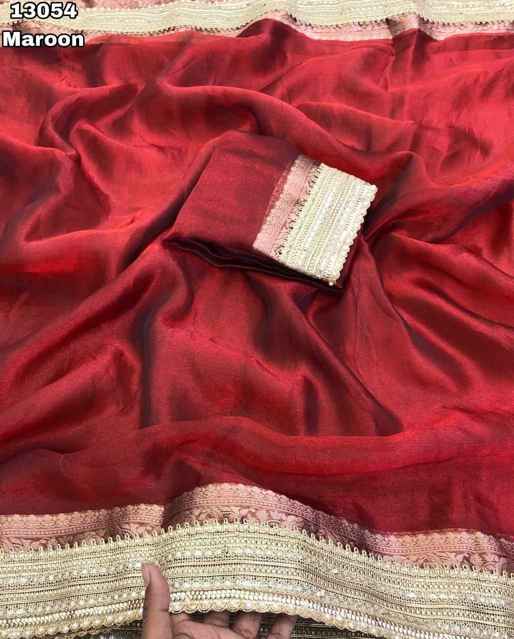 Ynf Tissue Silk KESH683 Maharani Silk Sarees Wholesale Heavy Silk Sarees Designer Silk Sarees Embroidered Silk Sarees Manufacturer- Kapda Export