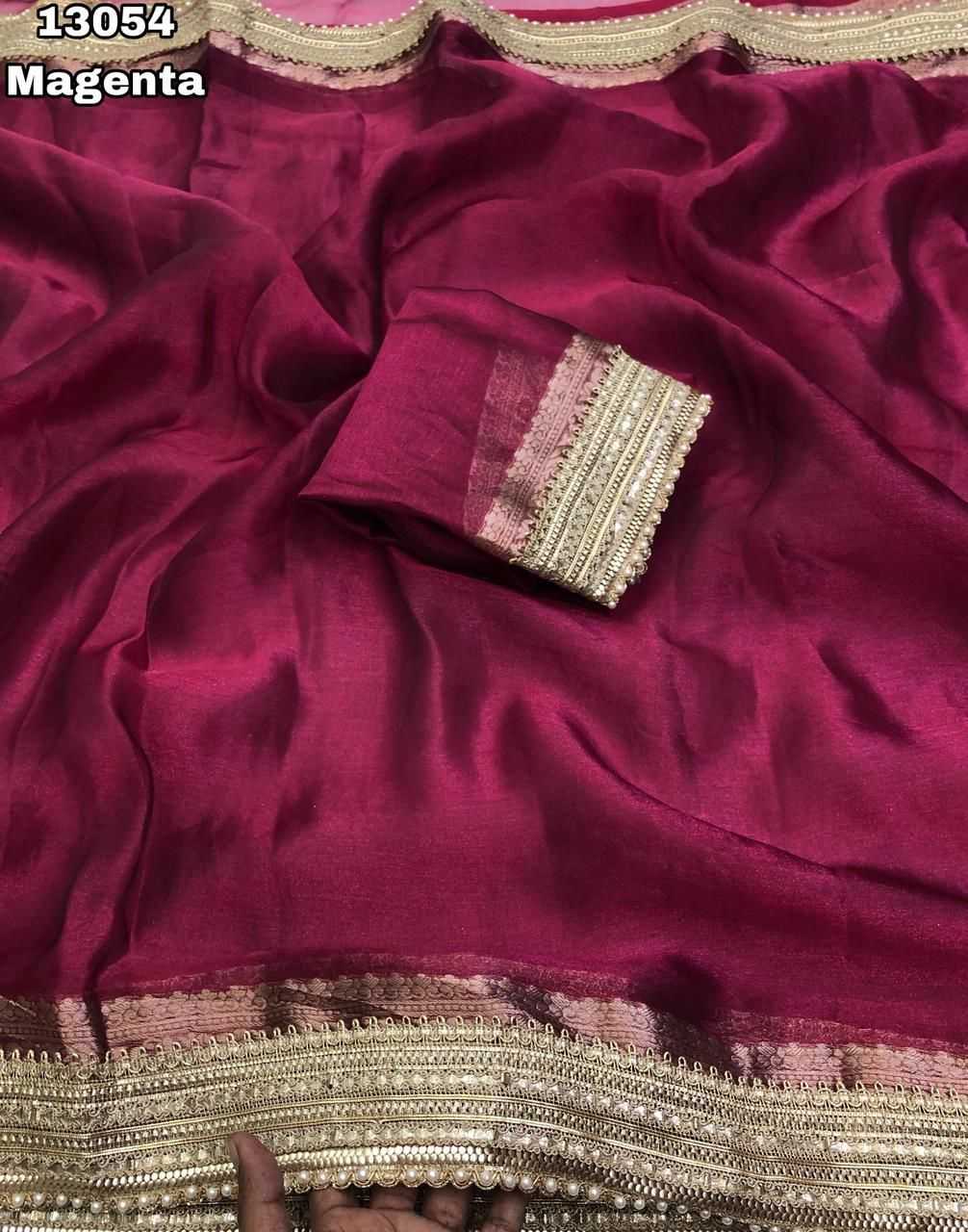 Ynf Tissue Silk KESH683 Maharani Silk Sarees Wholesale Heavy Silk Sarees Designer Silk Sarees Embroidered Silk Sarees Manufacturer- Kapda Export