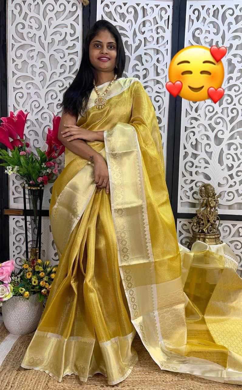 Ynf Tissue Silk KESH716 106 Sarees Festive Collections Wholesale Tissue Silk Saree Festive Sarees Sarees With Blouse Manufacturer- Kapda Export