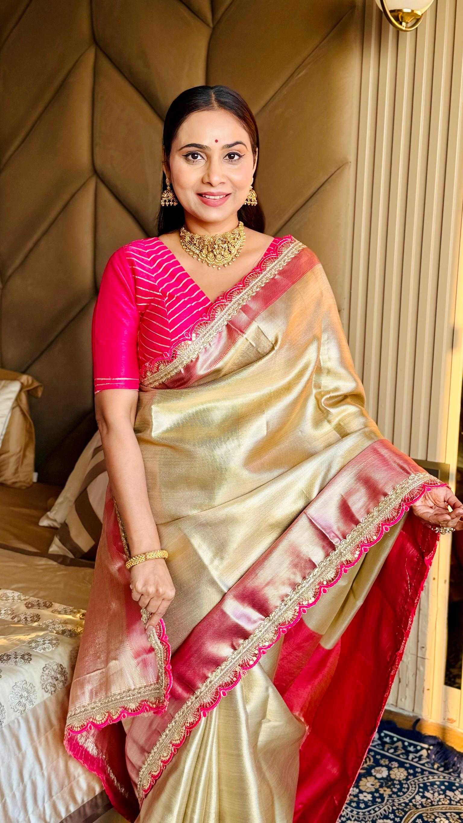 Ynf Tissue Silk KESH739 108 Sarees Festive Collections Wholesale Designer Sarees Tissue Silk Saree Lightweight Sarees Manufacturer- Kapda Export