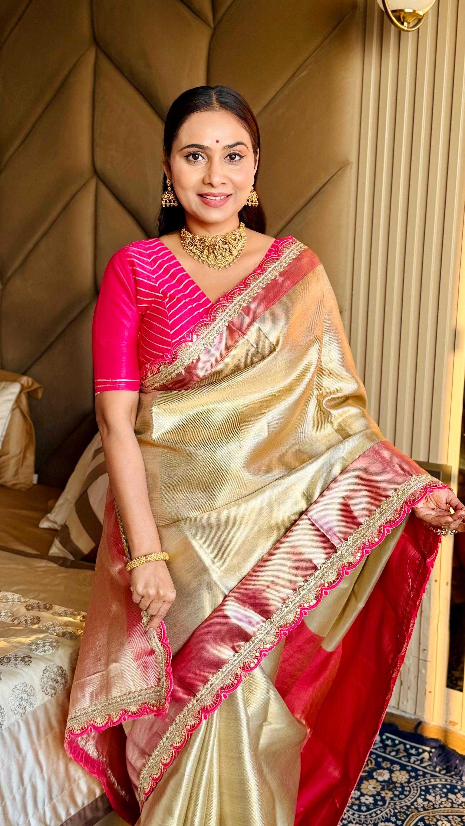 Ynf Tissue Silk KESH739 108 Sarees Festive Collections Wholesale Designer Sarees Tissue Silk Saree Lightweight Sarees Manufacturer- Kapda Export