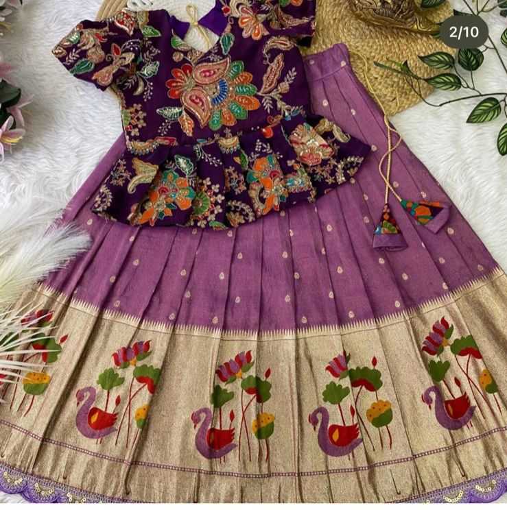 Ynf Tissue Silk RIN235 112 Kids Wear Festive Collections Wholesale Kids Lehenga Kids Lehenga Choli Baby Girl Lehenga Manufacturer- Kapda Export