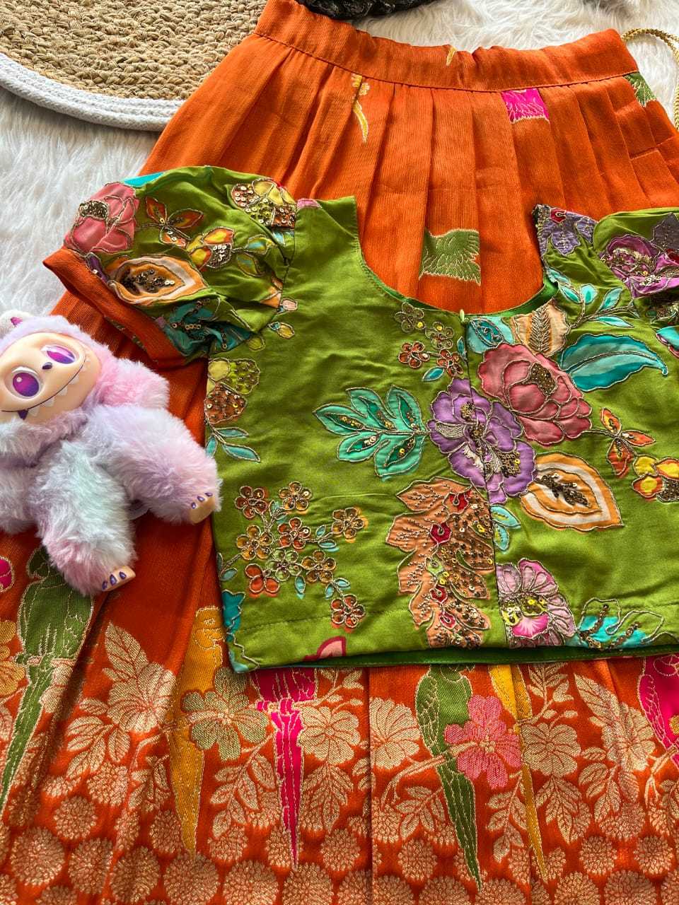 Ynf Tissue Silk RIN235 134 Kids Wear Festive Collections Wholesale Kids Lehenga Kids Lehenga Choli Baby Girl Lehenga Manufacturer- Kapda Export