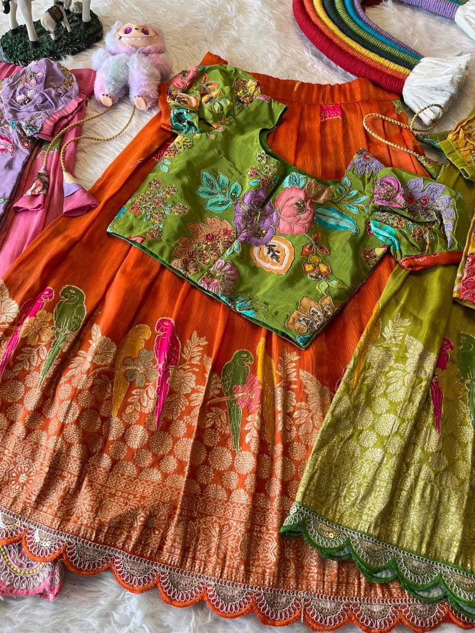 Ynf Tissue Silk RIN235 134 Kids Wear Festive Collections Wholesale Kids Lehenga Kids Lehenga Choli Baby Girl Lehenga Manufacturer- Kapda Export