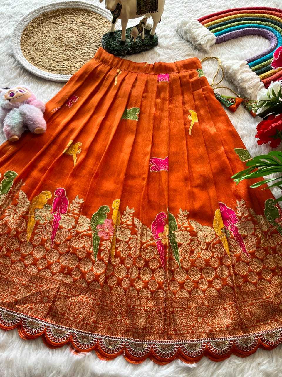 Ynf Tissue Silk RIN235 134 Kids Wear Festive Collections Wholesale Kids Lehenga Kids Lehenga Choli Baby Girl Lehenga Manufacturer- Kapda Export