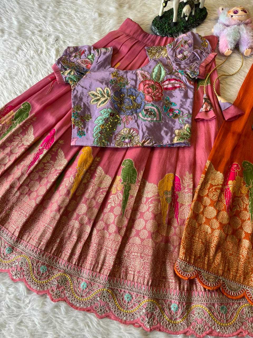 Ynf Tissue Silk RIN235 134 Kids Wear Festive Collections Wholesale Kids Lehenga Kids Lehenga Choli Baby Girl Lehenga Manufacturer- Kapda Export